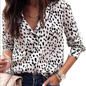Avanova Casual Leopard Print Blouse